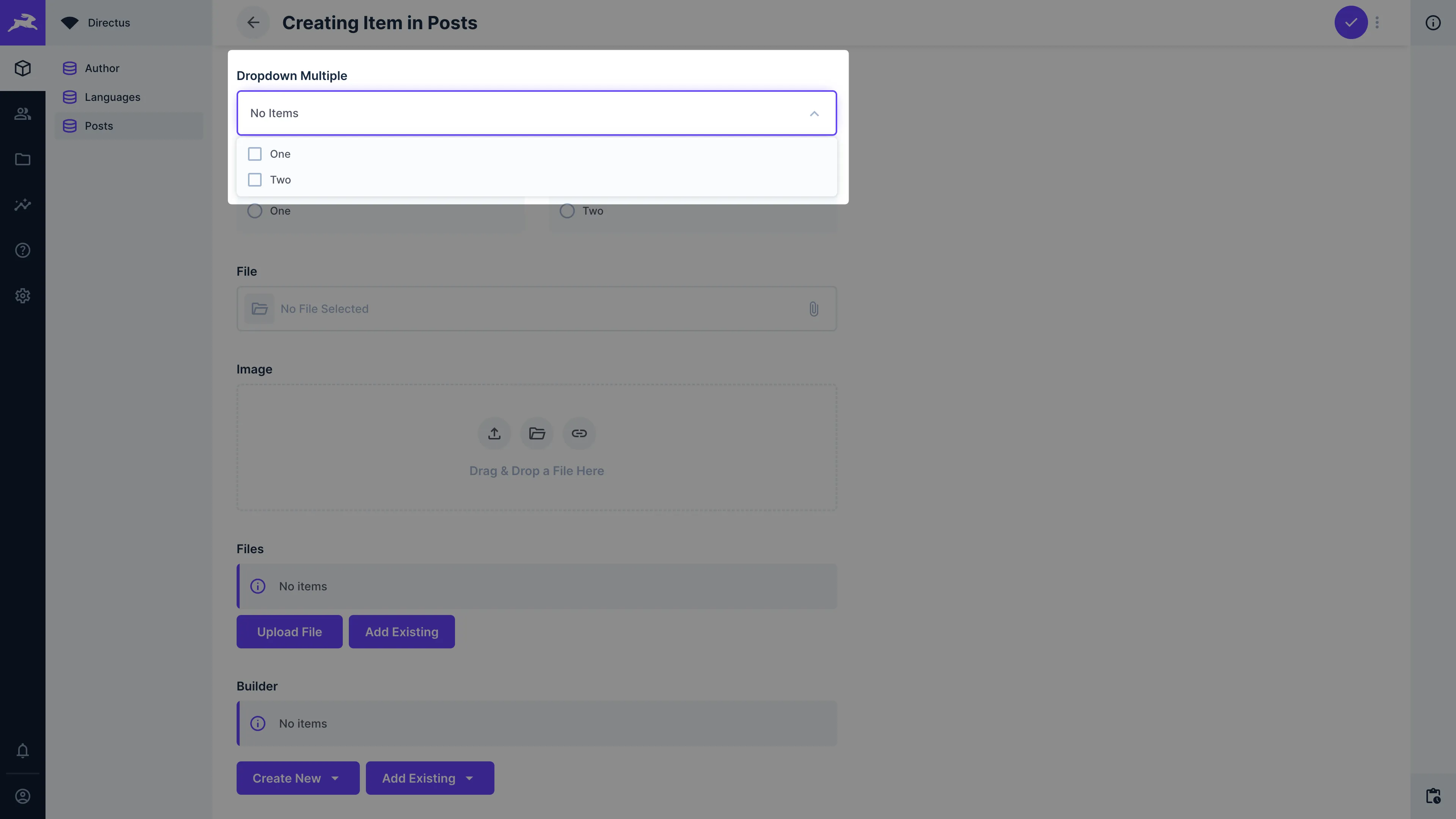 A select input where user can select multiple options from a dropdown.