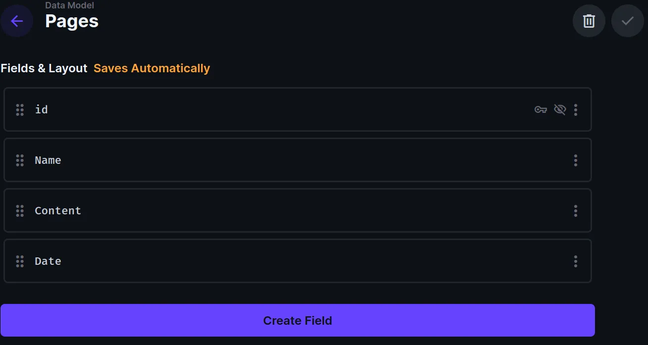 Fields for Collection